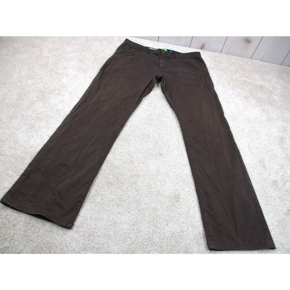 AG Adriano Goldschmied Jeans Mens 38x34 Brown Protege Straight Leg Pants USA * - Picture 2 of 13